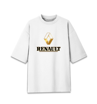 Женская Хлопковая футболка оверсайз Renault Gold