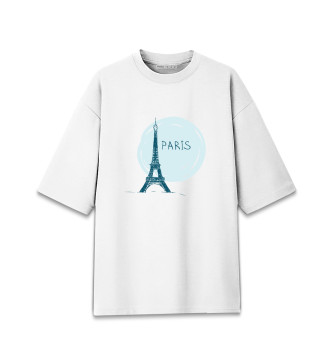Хлопковая футболка оверсайз Париж