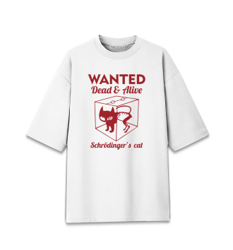 Мужская Хлопковая футболка оверсайз Wanted Cat