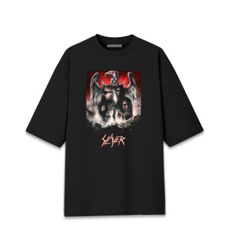 Женская Хлопковая футболка оверсайз Slayer