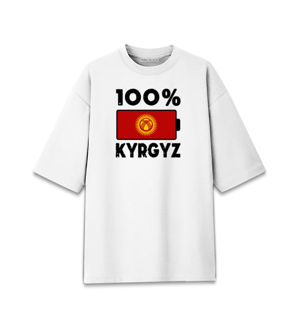 Женская Хлопковая футболка оверсайз 100% Kyrgyz