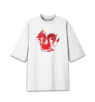 Женская Хлопковая футболка оверсайз Dragon