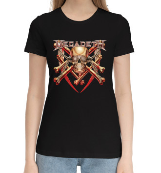 Женская Хлопковая футболка Megadeth