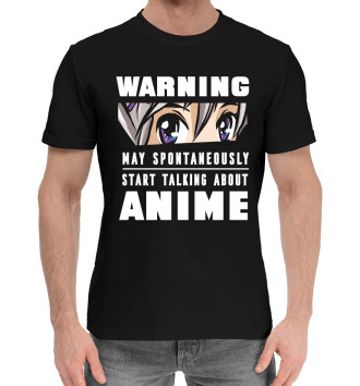 Хлопковая футболка Warning Anime