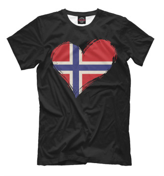 Футболка Сердце Норвегии (флаг)