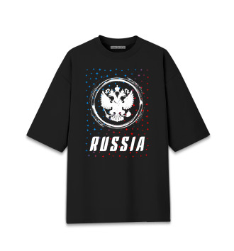 Хлопковая футболка оверсайз Россия Sport - Герб