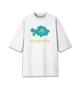 Женская Хлопковая футболка оверсайз Kazakhstan