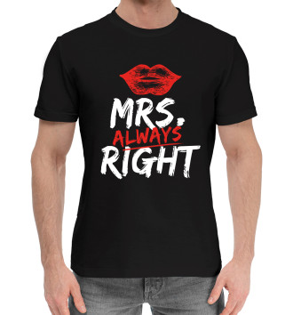 Хлопковая футболка Mrs. always right