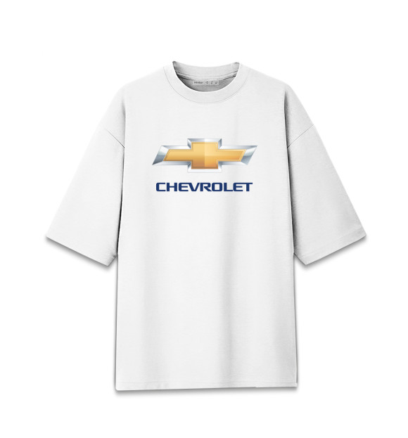 Женская Хлопковая футболка оверсайз Chevrolet