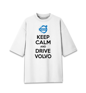 Хлопковая футболка оверсайз Будь спок и води Volvo