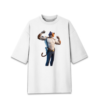 Хлопковая футболка оверсайз Meowcles Fortnite 2