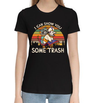 Хлопковая футболка I can show you some trash