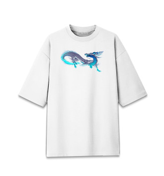 Мужская Хлопковая футболка оверсайз Dragon