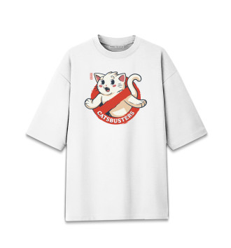 Мужская Хлопковая футболка оверсайз Catsbusters