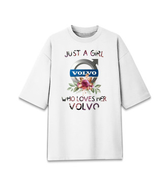 Женская Хлопковая футболка оверсайз Volvo