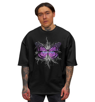 Хлопковая футболка оверсайз Gothic Butterfly