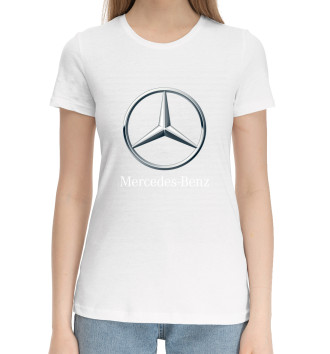 Женская Хлопковая футболка Mercedes-Benz