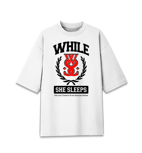 Мужская Хлопковая футболка оверсайз While She Sleeps