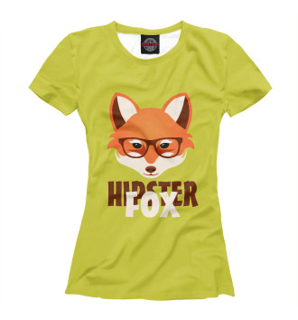 Женская Футболка Hipster Fox