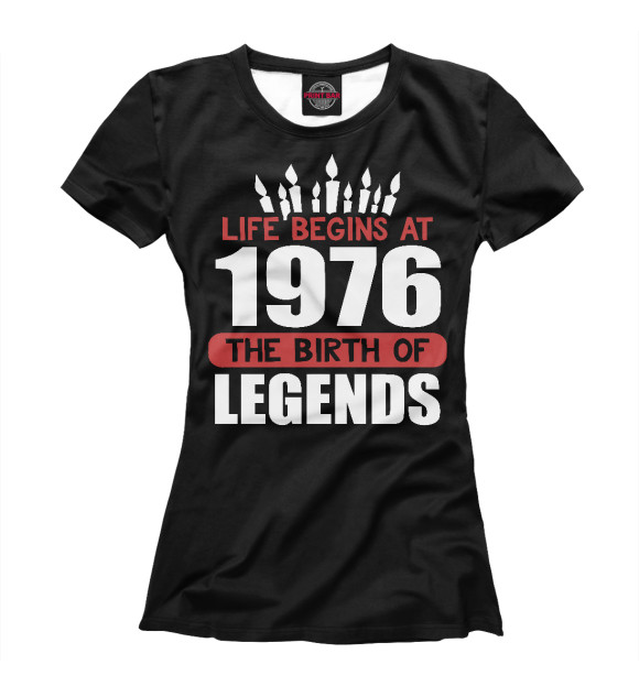 Футболка 1976 - рождение легенды для девочек 