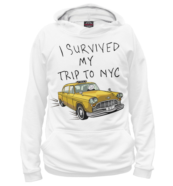 Худи I survived my trip to NY city для девочек 