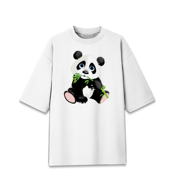 Женская Хлопковая футболка оверсайз Прикольный Панда