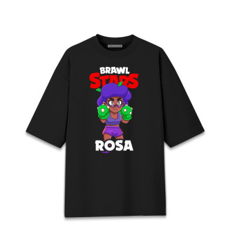Женская Хлопковая футболка оверсайз Brawl Stars, Rosa