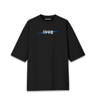 Хлопковая футболка оверсайз Год рождения 1998
