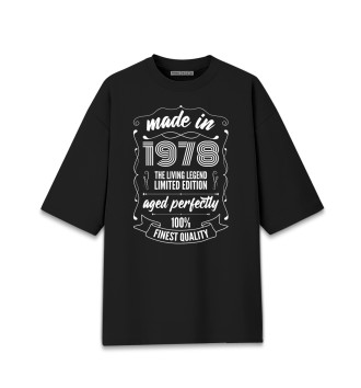 Мужская Хлопковая футболка оверсайз Made in 1978 Retro