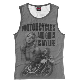 Майка для девочек Мотоциклы и девушки...
