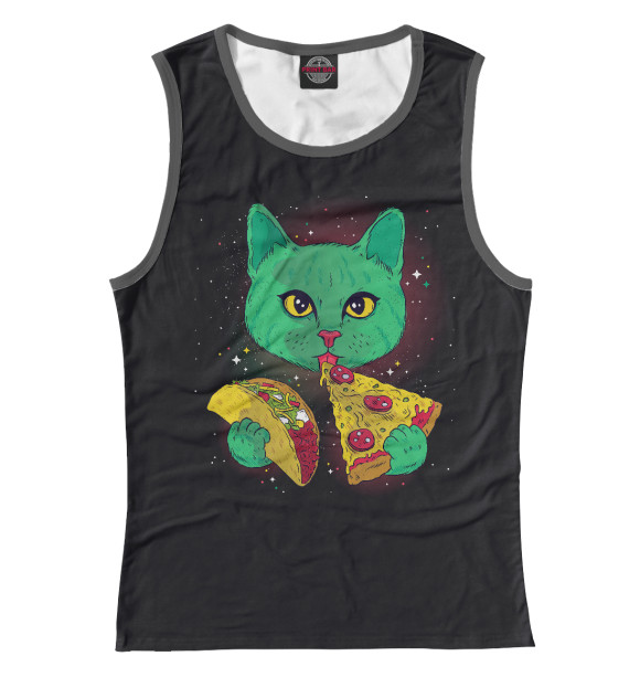 Майка Cosmic pizza cat для девочек 