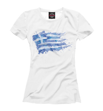 Футболка для девочек Греческий флаг Splash