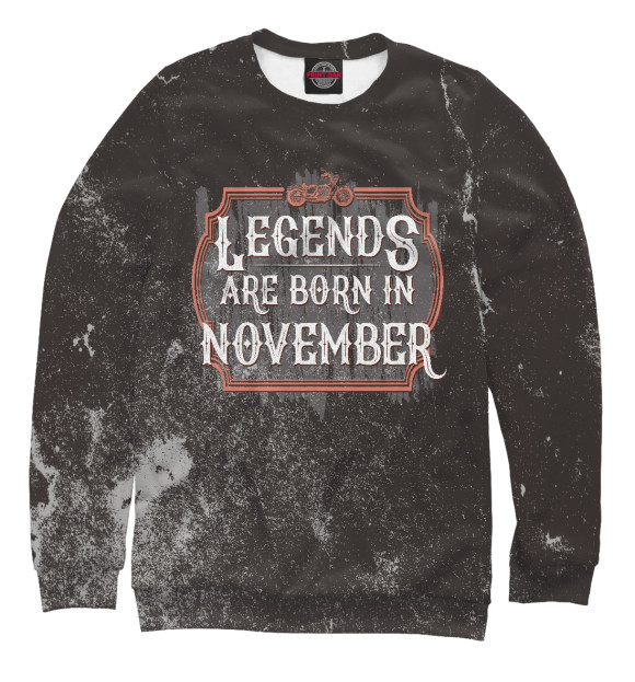 Свитшот Legends Are Born In November для девочек 