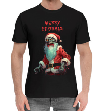Мужская Хлопковая футболка Merry Deathmas