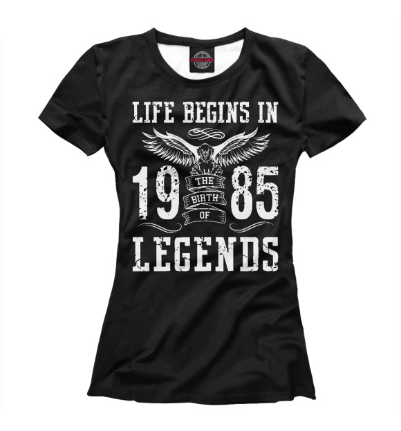 Футболка 1985 - рождение легенды для девочек 