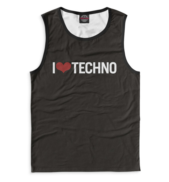 Майка I Love Techno для мальчиков 