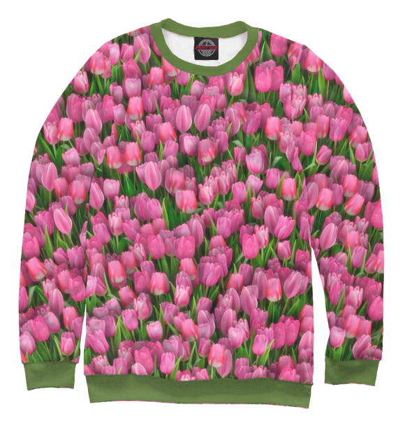 Свитшот Розовые тюльпаны для девочек 
