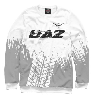 Мужской Свитшот UAZ Speed Tires на белом