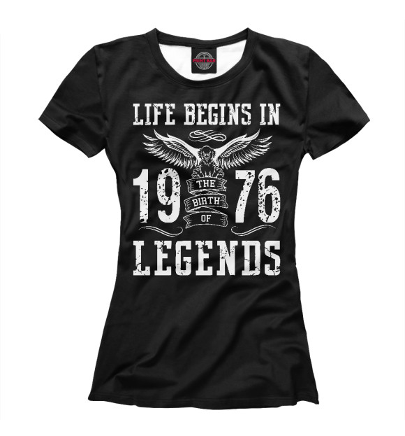 Футболка 1976 - рождение легенды для девочек 