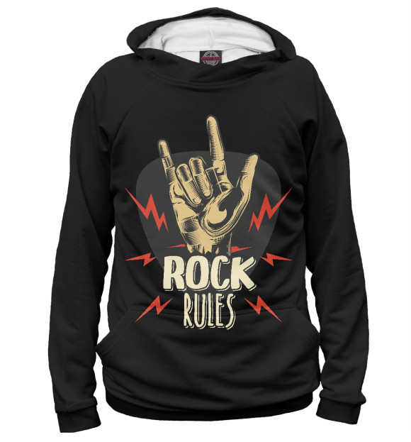 Худи Rock rules для девочек 