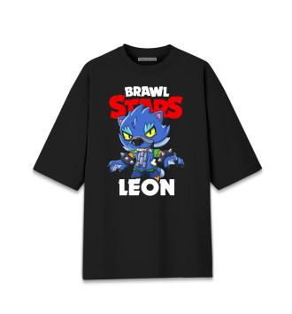 Хлопковая футболка оверсайз Brawl Stars, Leon