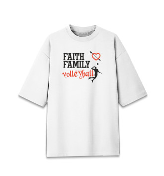 Хлопковая футболка оверсайз Волейбольная семья