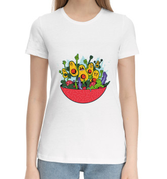 Хлопковая футболка Авокадо против салата