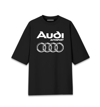Мужская Хлопковая футболка оверсайз Audi | Autosport