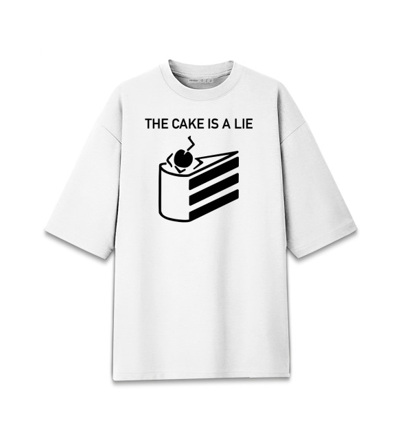 Женская Хлопковая футболка оверсайз Торт - это ложь