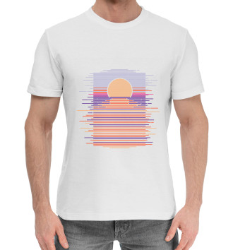 Мужская Хлопковая футболка Geometric Sunset