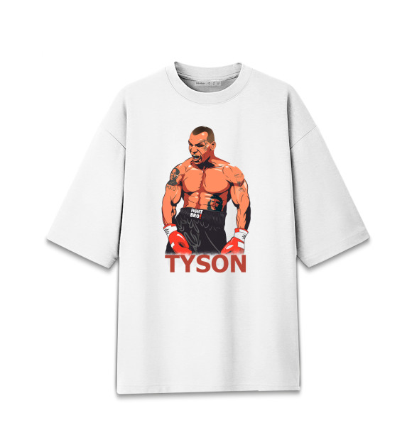 Женская Хлопковая футболка оверсайз Mike Tyson