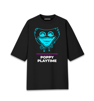 Мужская Хлопковая футболка оверсайз Poppy Playtime Gaming Neon