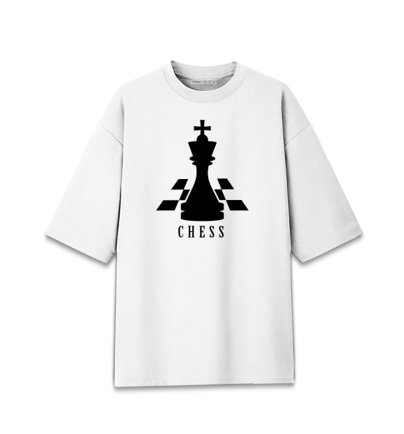 Мужская Хлопковая футболка оверсайз Chess