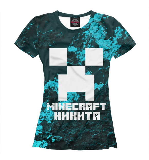 Футболка Никита-Minecraft для девочек 